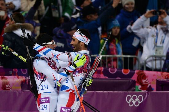 2014 Winter Olympics. Biathlon. Men. Pursuit race