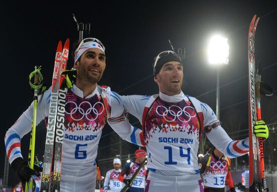 2014 Winter Olympics. Biathlon. Men. Pursuit race