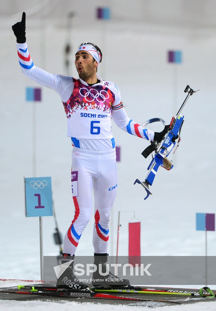 2014 Winter Olympics. Biathlon. Men. Pursuit race