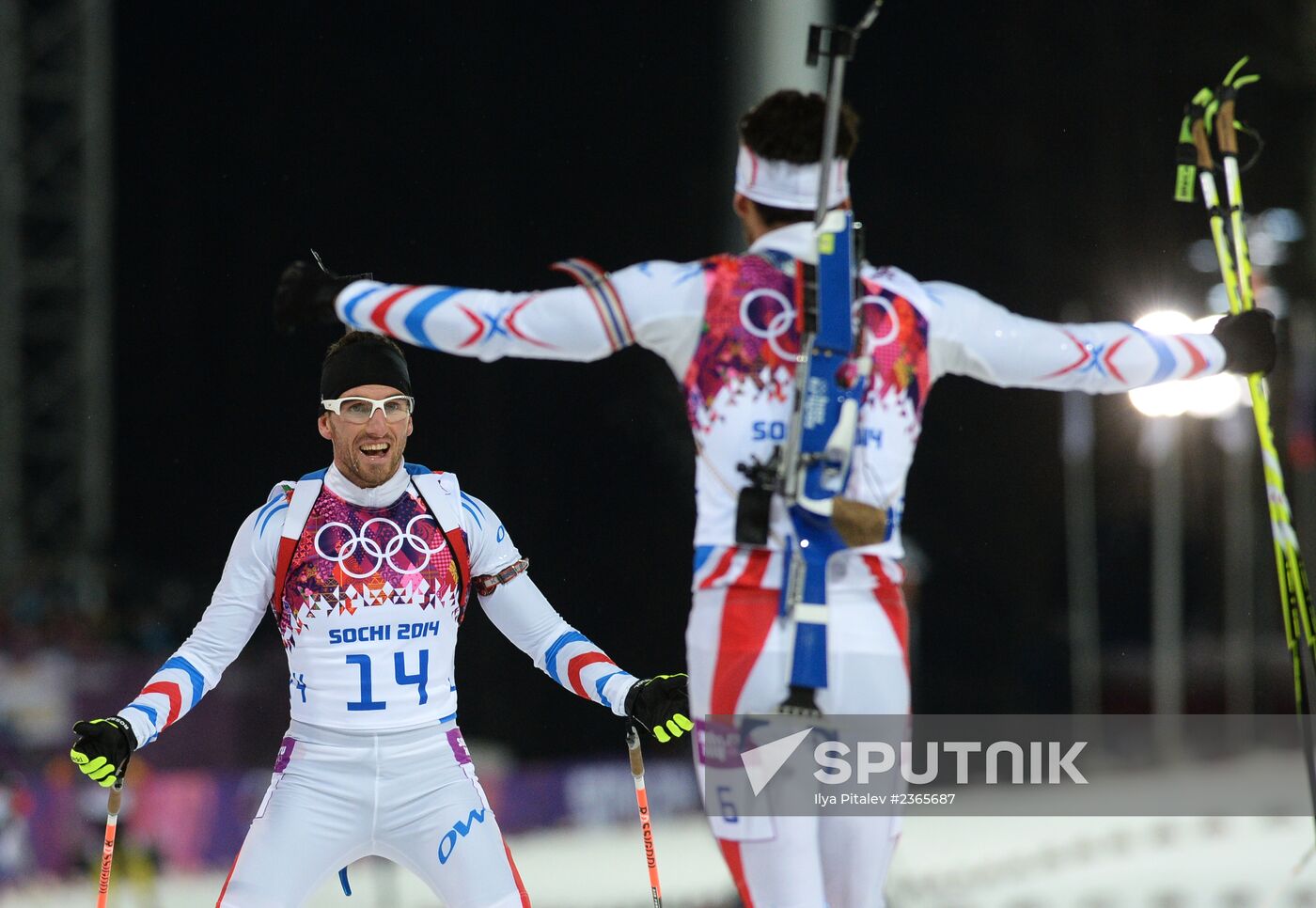 2014 Winter Olympics. Biathlon. Men. Pursuit race