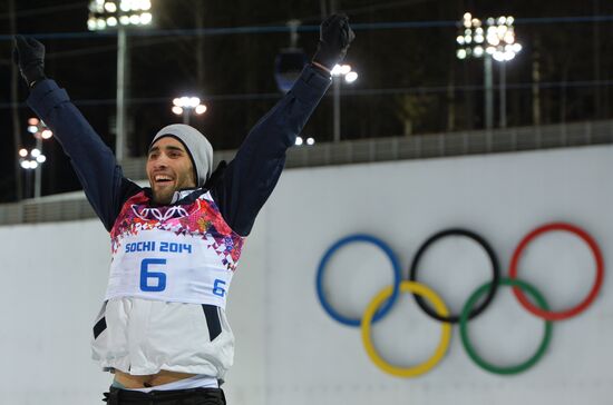 2014 Winter Olympics. Biathlon. Men. Pursuit race