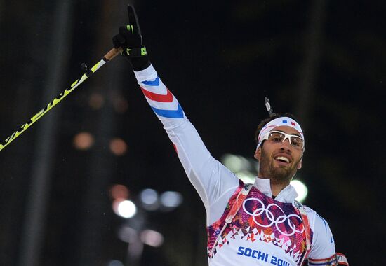 2014 Winter Olympics. Biathlon. Men. Pursuit race