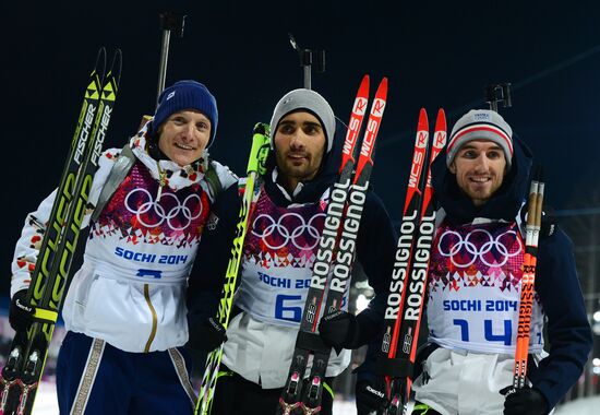 2014 Winter Olympics. Biathlon. Men. Pursuit