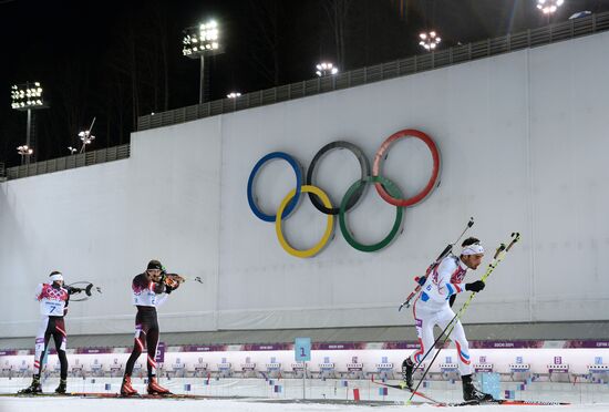 2014 Winter Olympics. Biathlon. Men. Pursuit