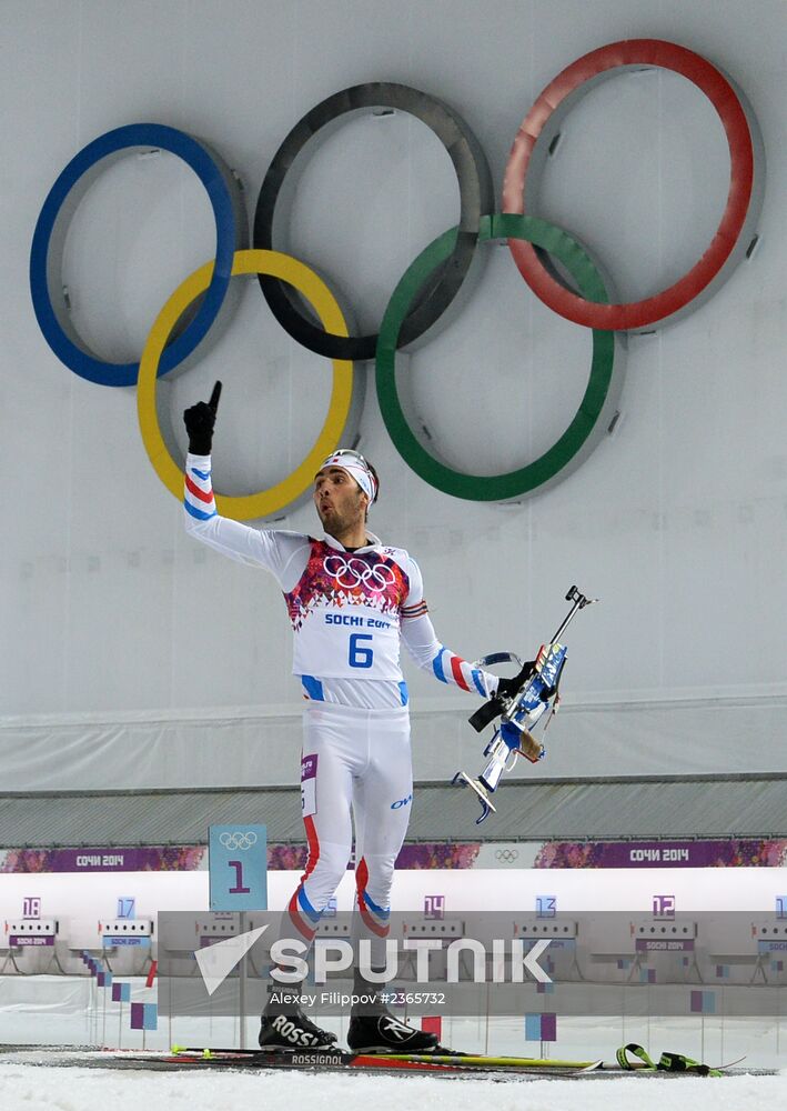 2014 Winter Olympics. Biathlon. Men. Pursuit