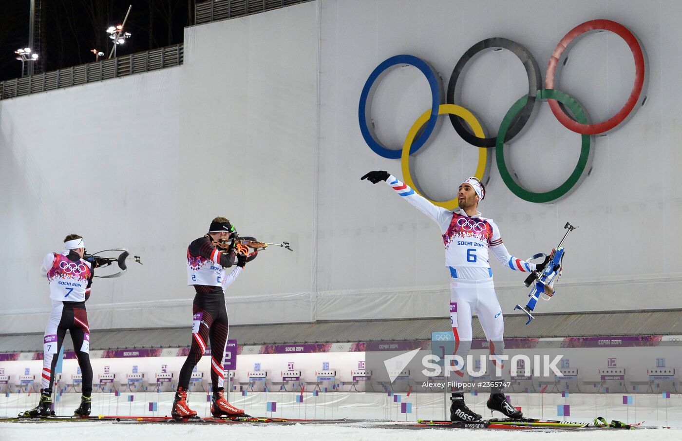 2014 Winter Olympics. Biathlon. Men. Pursuit race