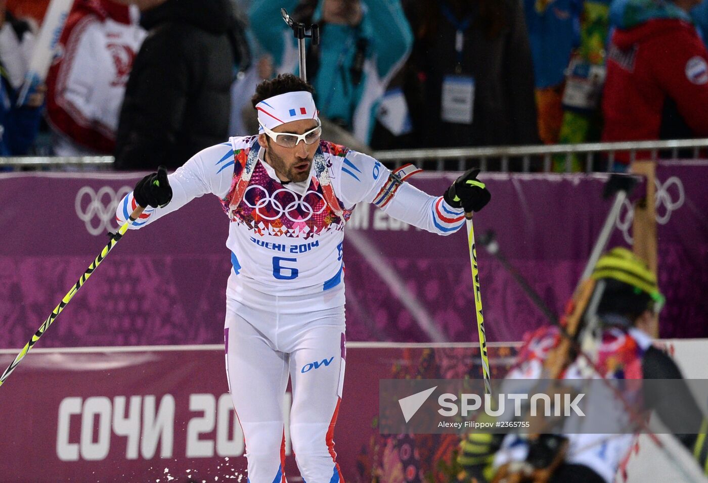 2014 Winter Olympics. Biathlon. Men. Pursuit race