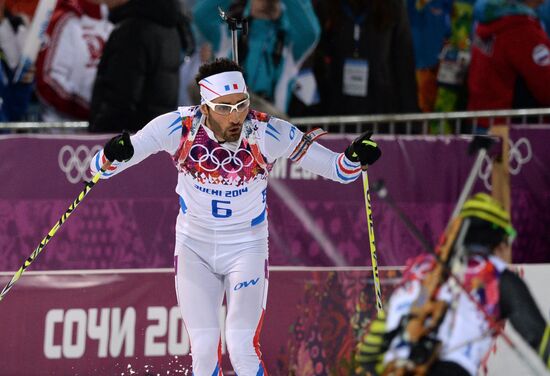 2014 Winter Olympics. Biathlon. Men. Pursuit race