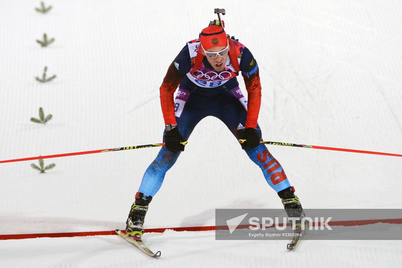 2014 Winter Olympics. Biathlon. Men. Pursuit race