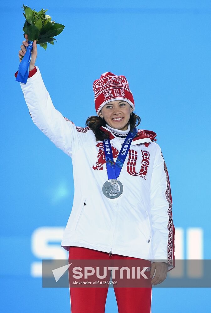 2014 Winter Olympics. Medal ceremony. Day Three