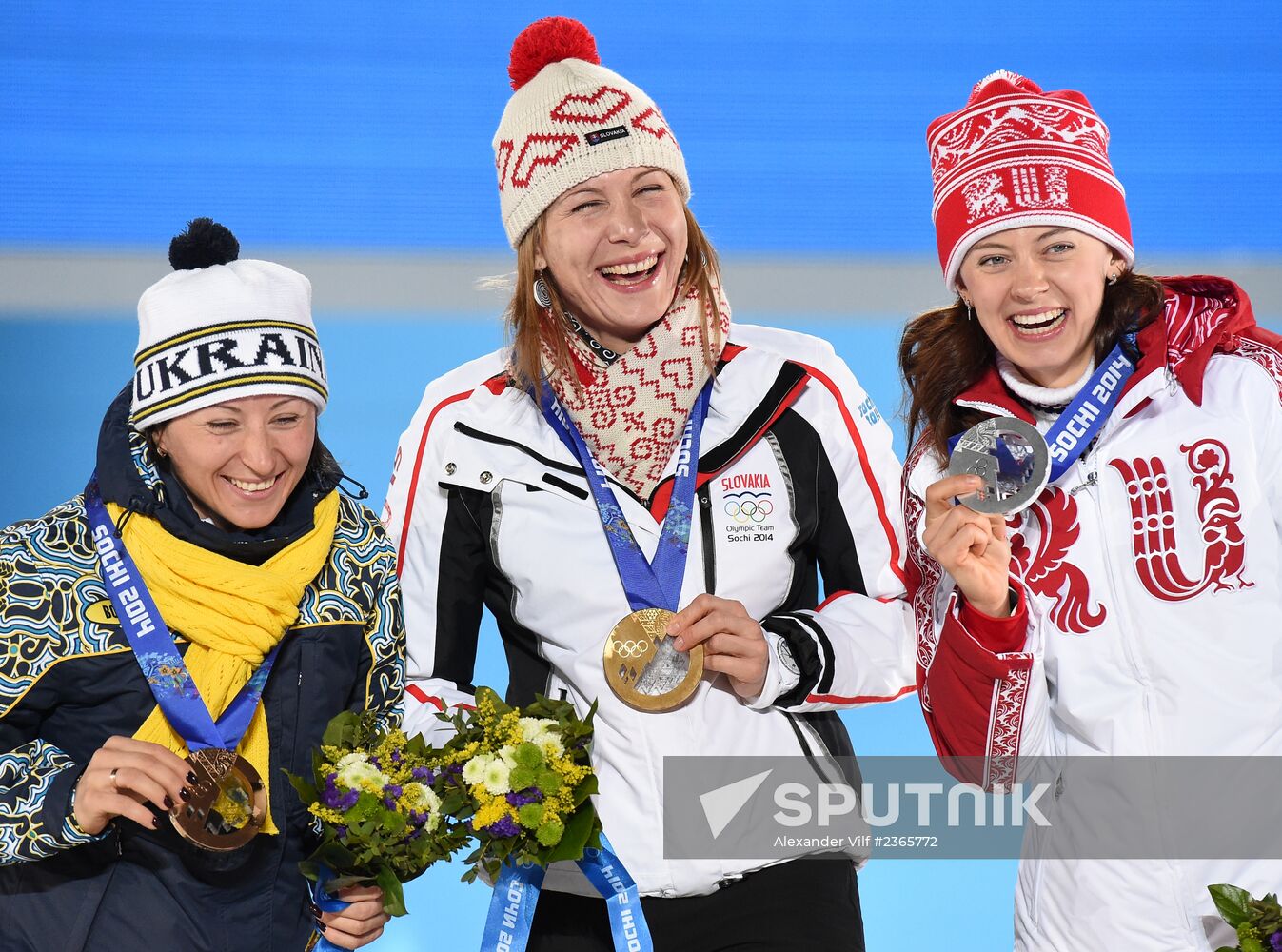 2014 Winter Olympics. Medal ceremony. Day Three