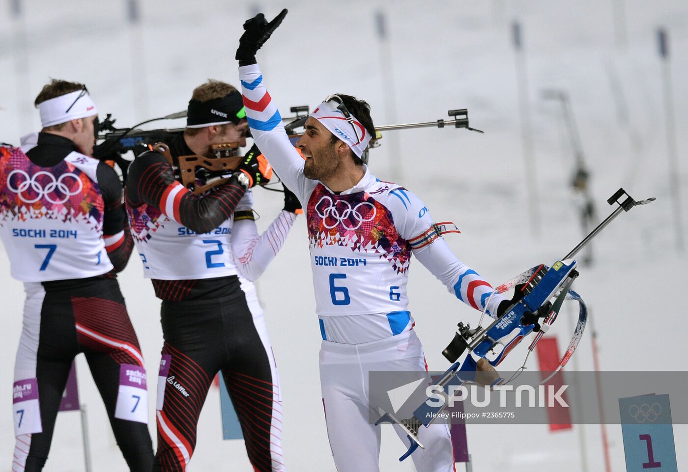 2014 Winter Olympics. Biathlon. Men. Pursuit race