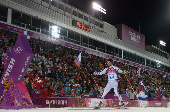 2014 Winter Olympics. Biathlon. Men. Pursuit race