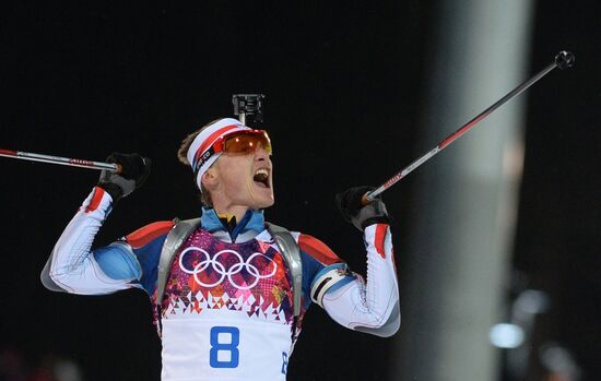 2014 Winter Olympics. Biathlon. Men. Pursuit race