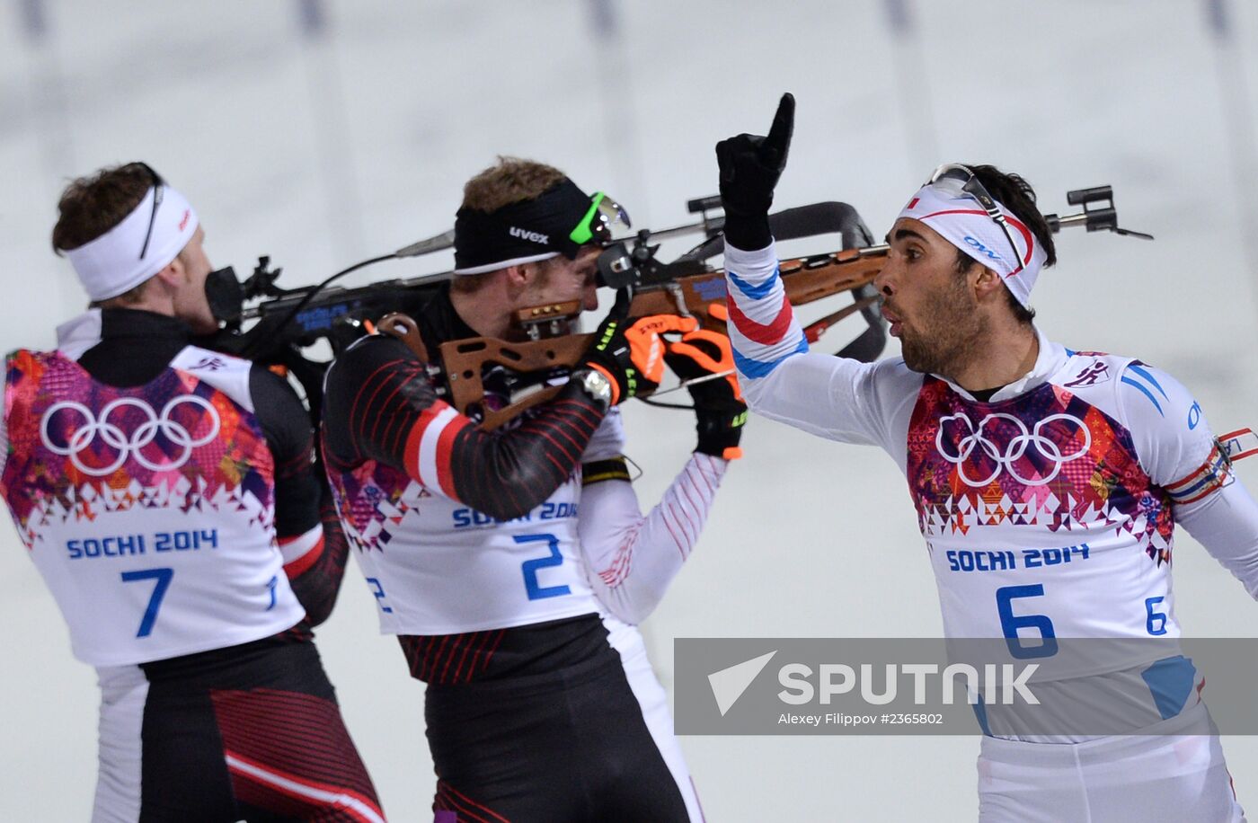 2014 Winter Olympics. Biathlon. Men. Pursuit race