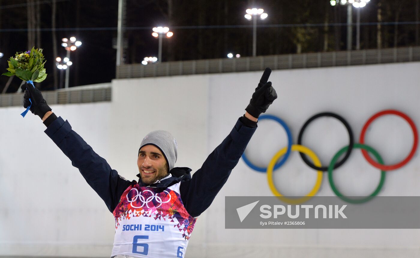 2014 Winter Olympics. Biathlon. Men. Pursuit