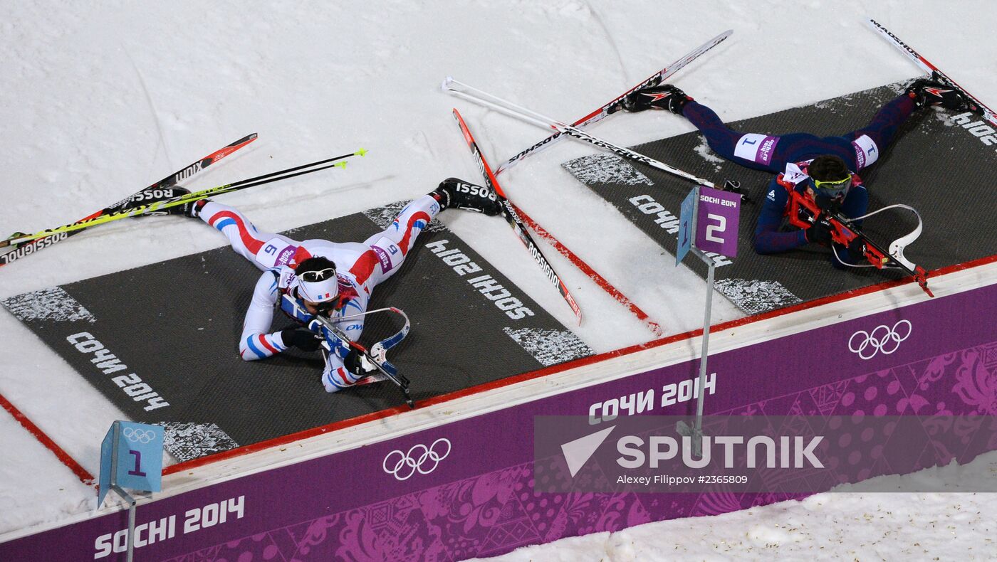 2014 Winter Olympics. Biathlon. Men. Pursuit