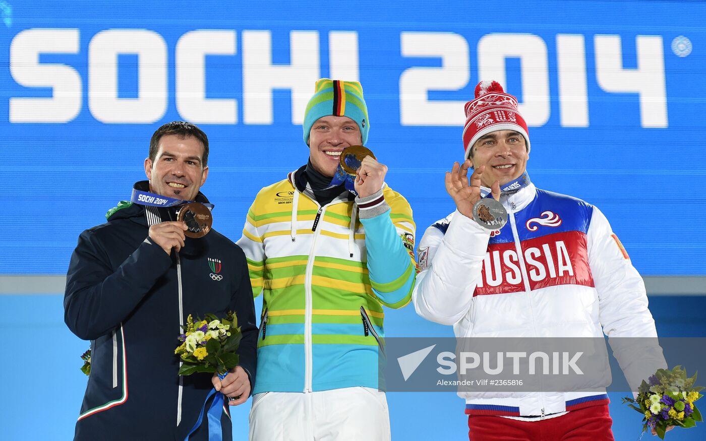 2014 Winter Olympics. Medal ceremony. Day Three