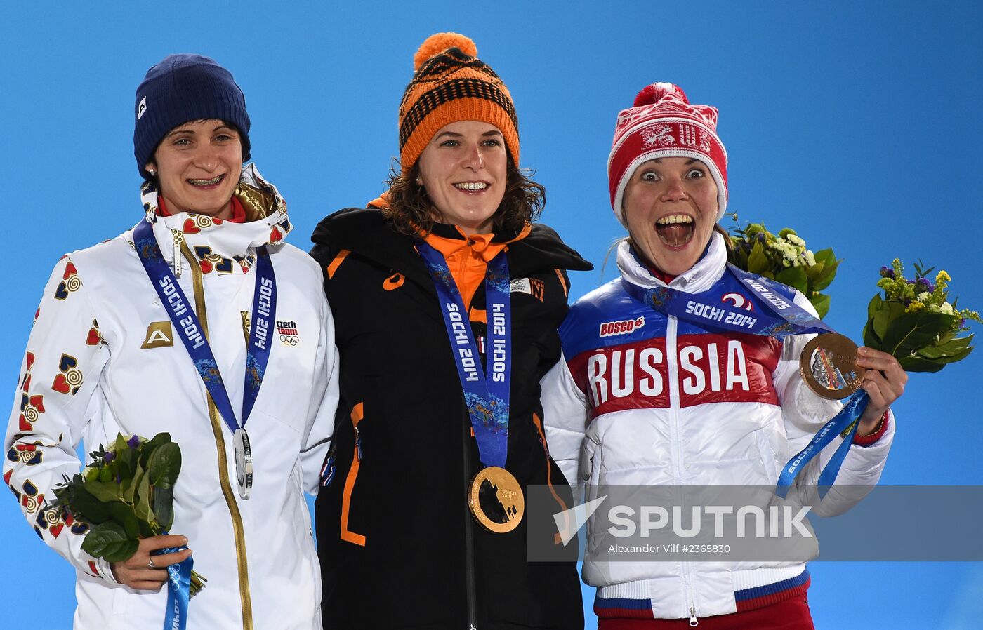 2014 Winter Olympics. Medal ceremony. Day Three