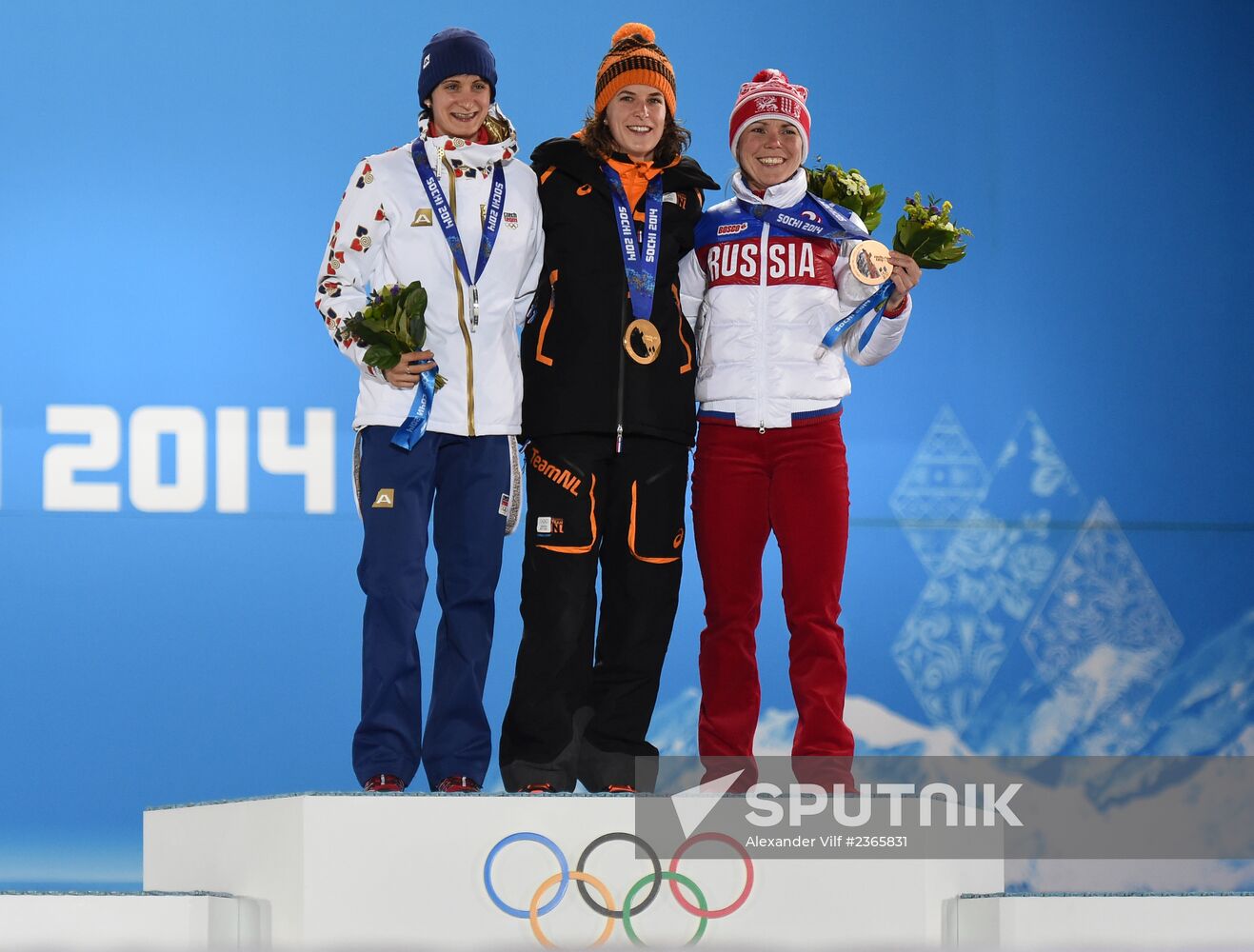 2014 Winter Olympics. Medal ceremony. Day Three