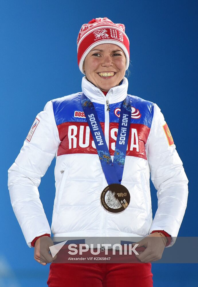 2014 Winter Olympics. Medal ceremony. Day Three