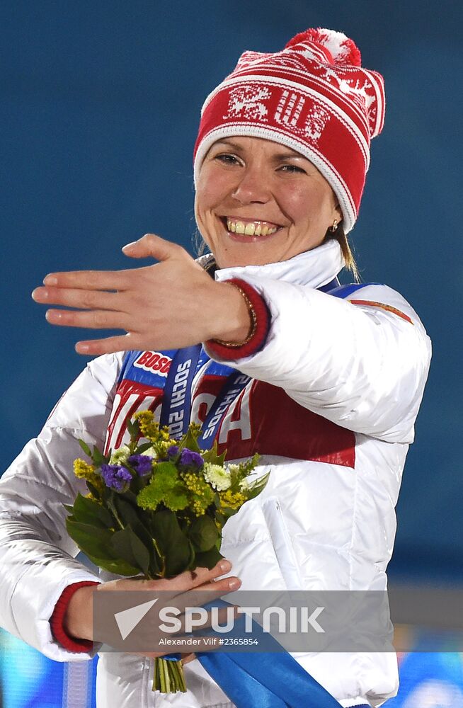 2014 Winter Olympics. Medal ceremony. Day Three