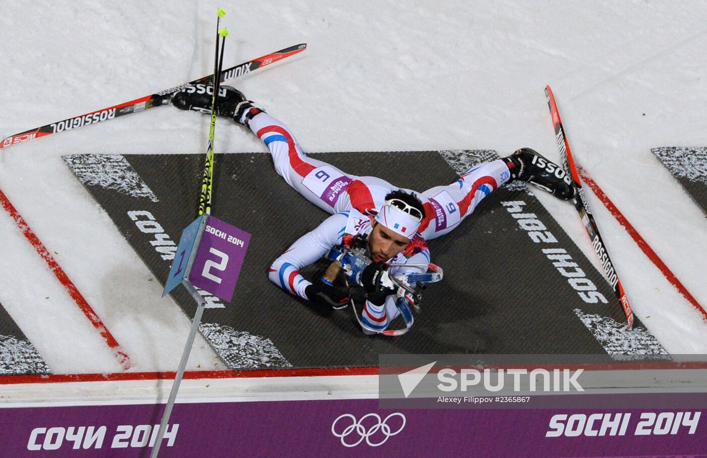 2014 Winter Olympics. Biathlon. Men. Pursuit race