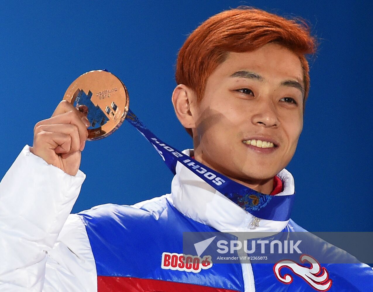 2014 Winter Olympics. Medal ceremony. Day Three