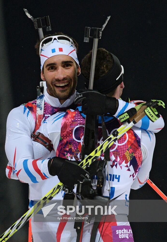 2014 Winter Olympics. Biathlon. Men. Pursuit race