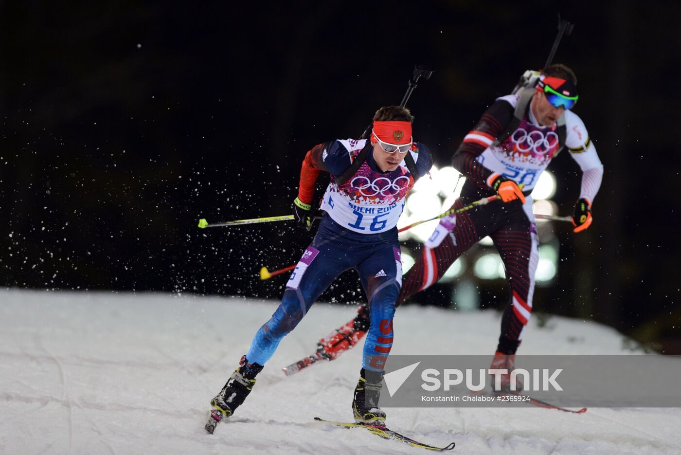 2014 Winter Olympics. Biathlon. Men. Pursuit race