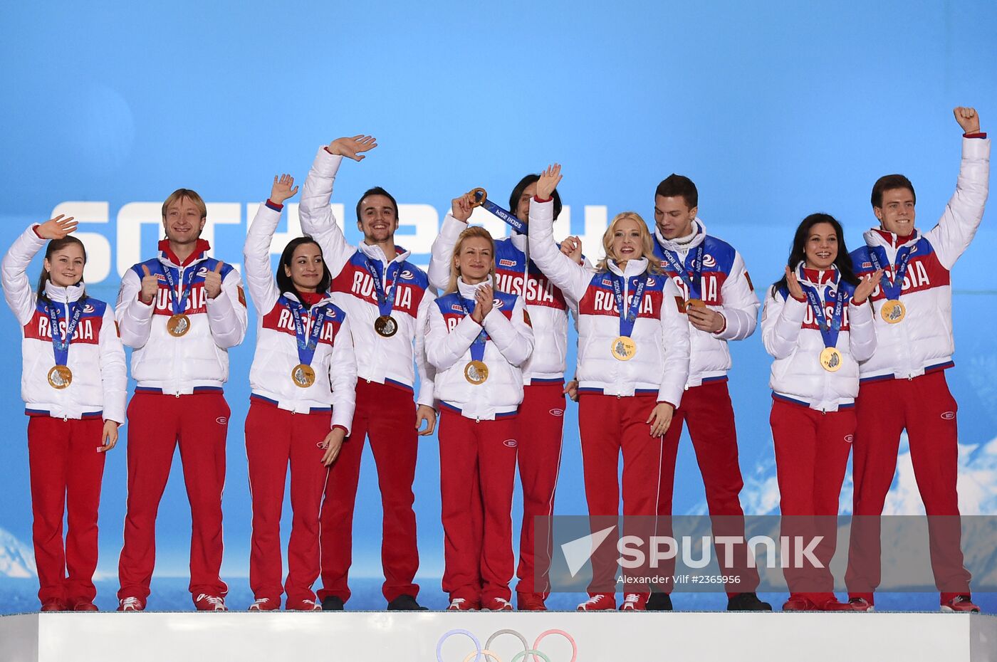 2014 Winter Olympics. Medal ceremony. Day Three