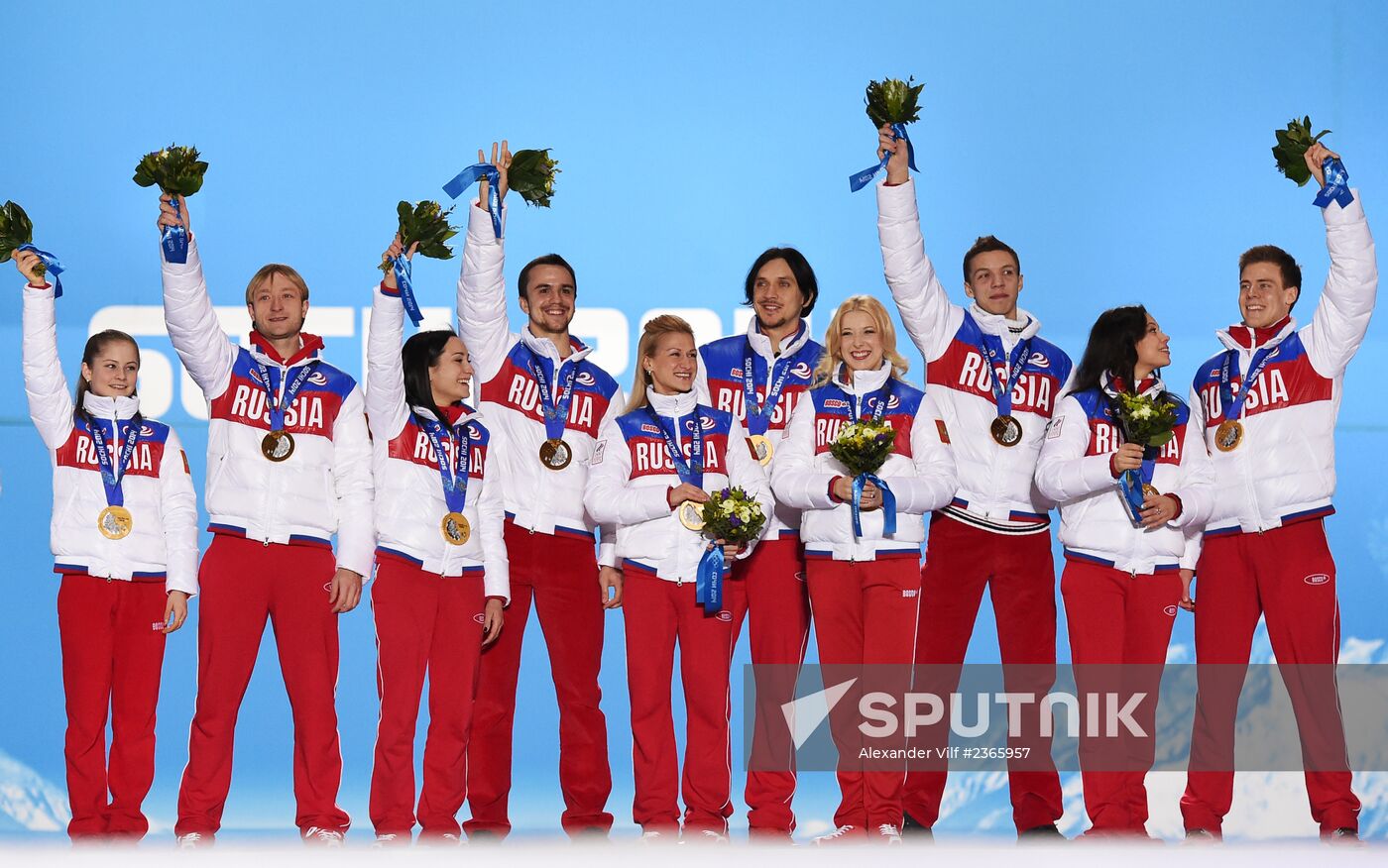 2014 Winter Olympics. Medal ceremony. Day Three