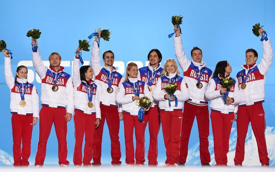 2014 Winter Olympics. Medal ceremony. Day Three