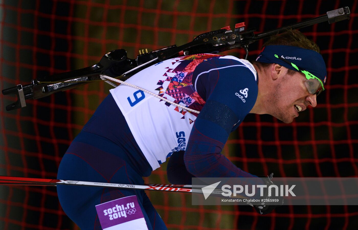2014 Winter Olympics. Biathlon. Men. Pursuit race