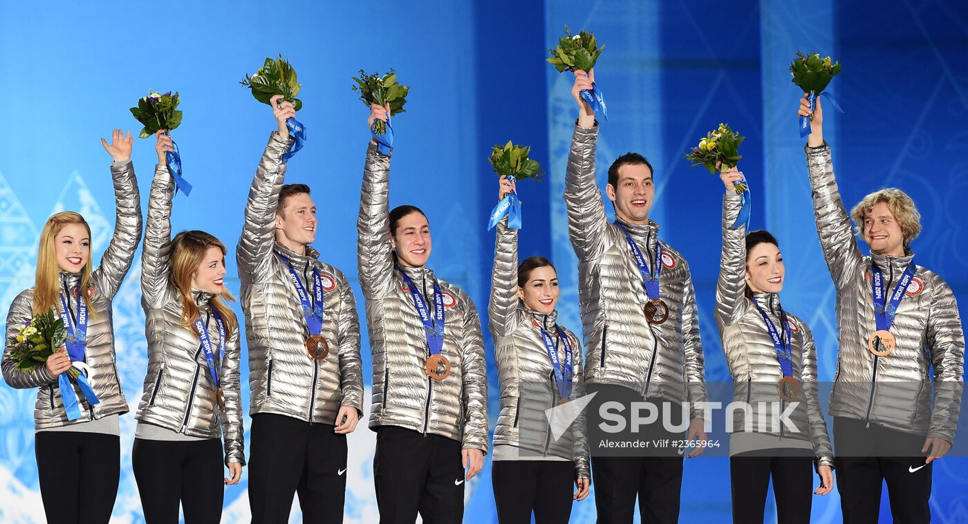 2014 Winter Olympics. Medal ceremony. Day Three