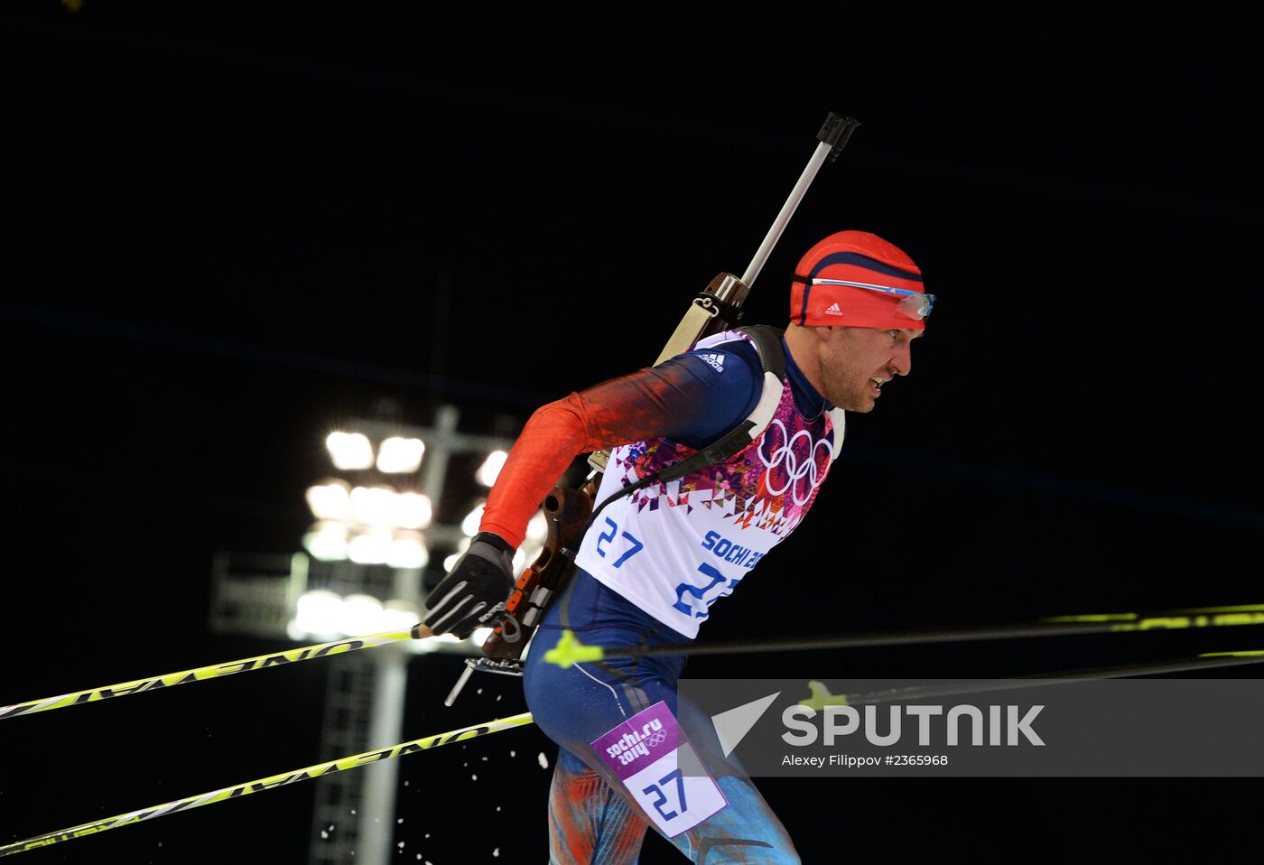 2014 Winter Olympics. Biathlon. Men. Pursuit race