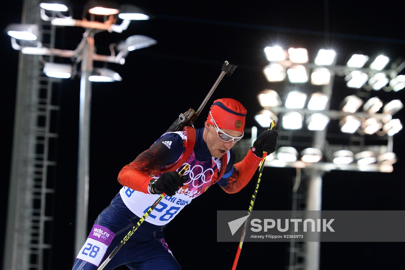 2014 Winter Olympics. Biathlon. Men. Pursuit race