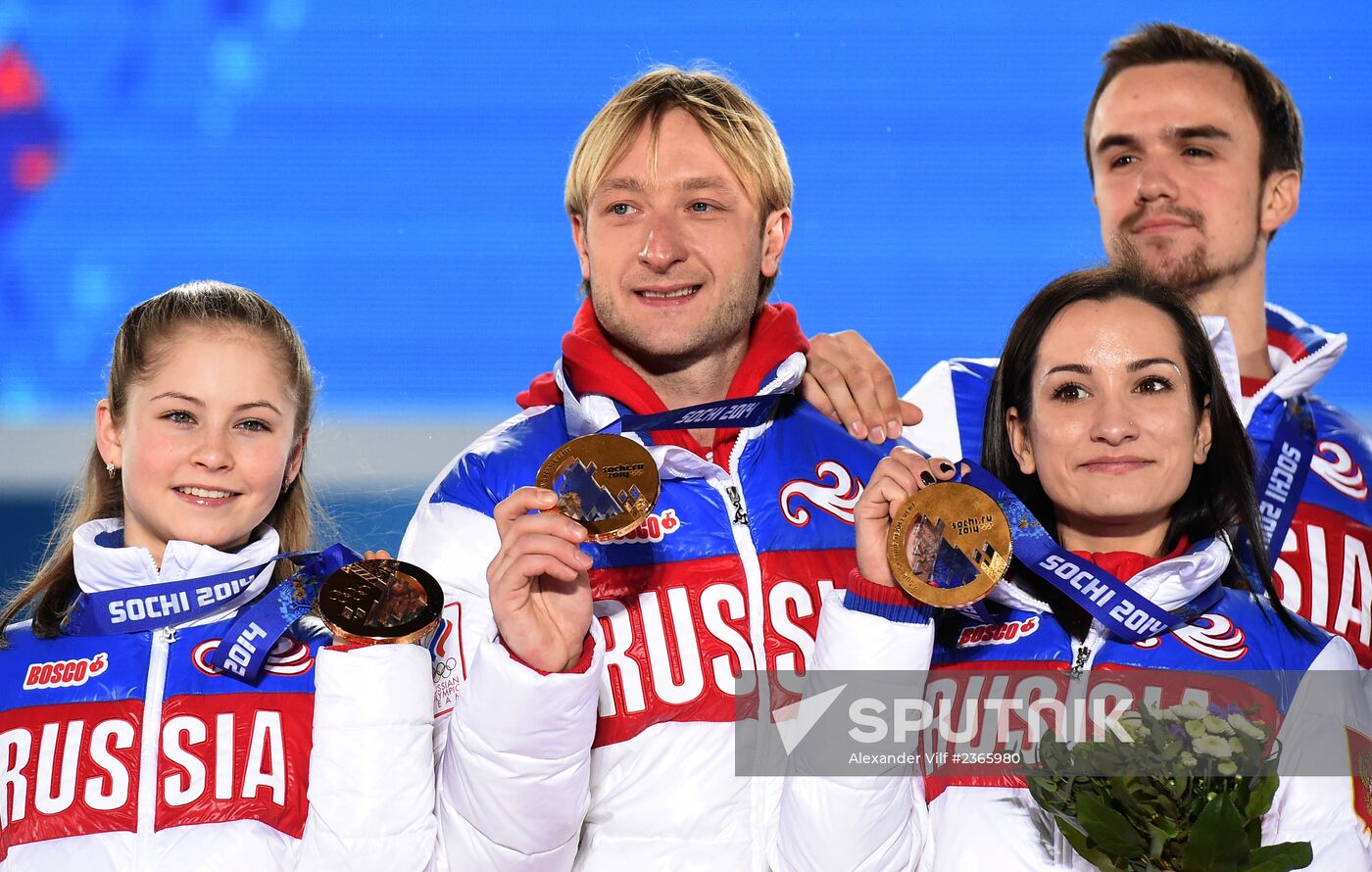 2014 Winter Olympics. Medal ceremony. Day Three