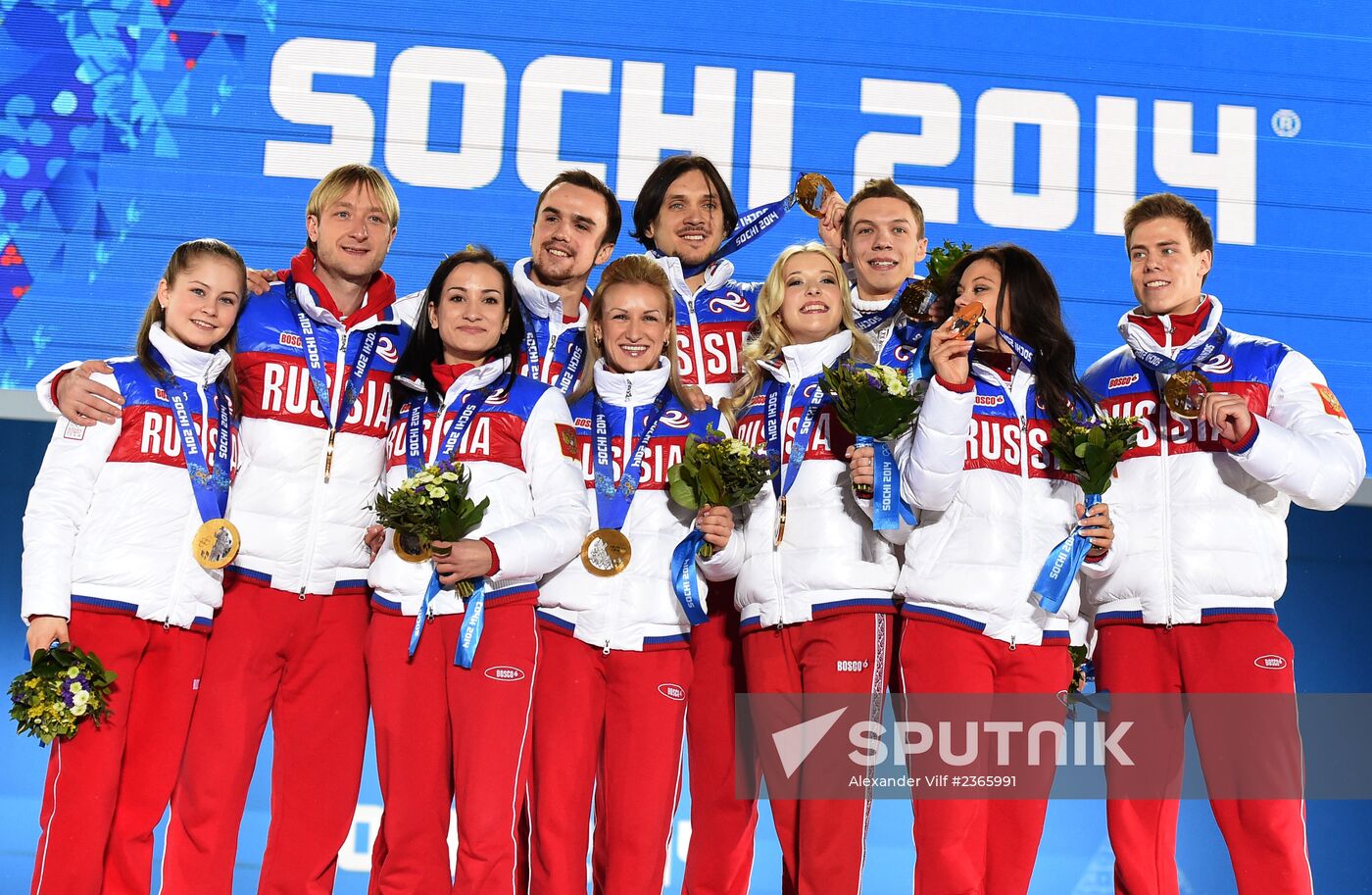 2014 Winter Olympics. Medal ceremony. Day Three