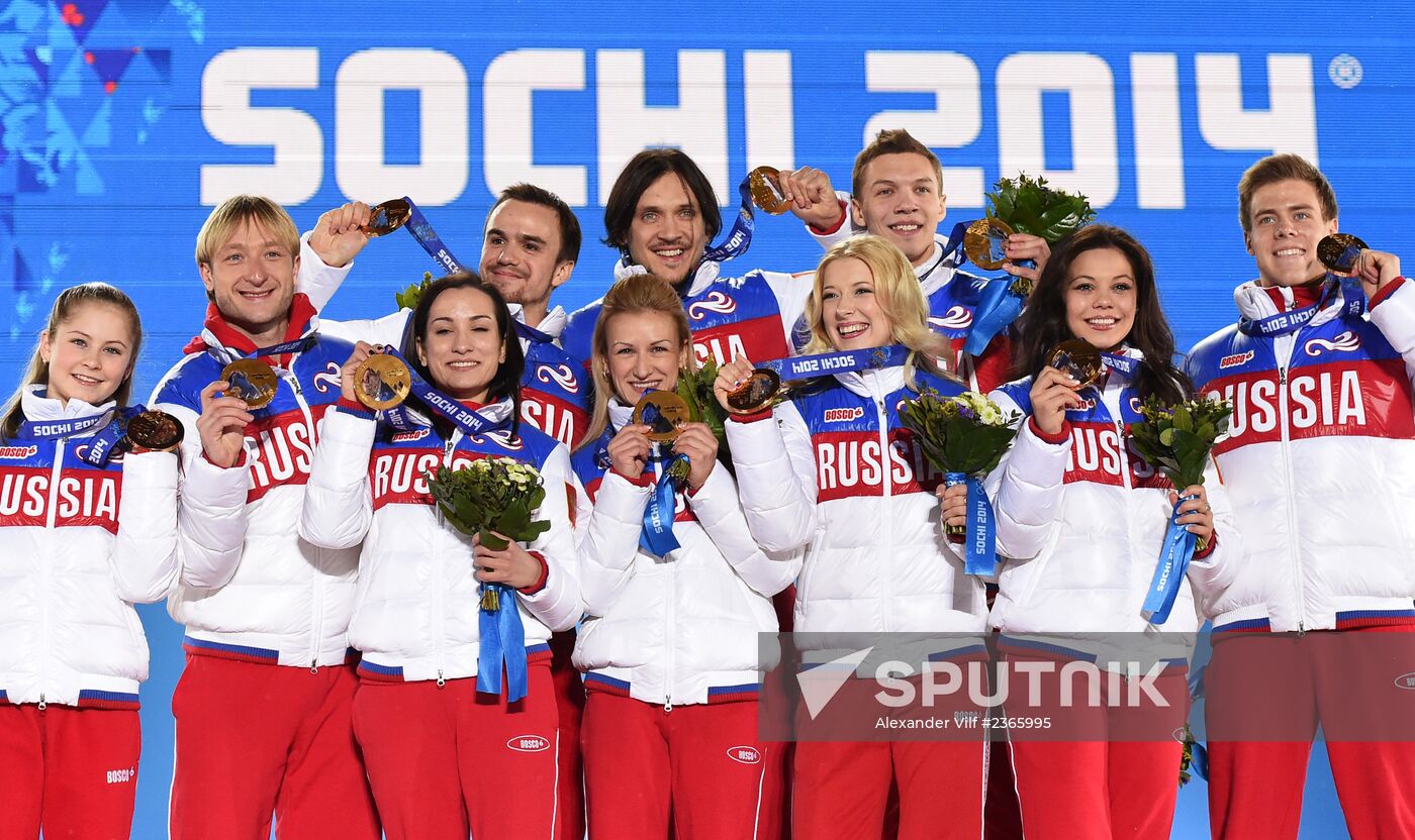 2014 Winter Olympics. Medal ceremony. Day Three