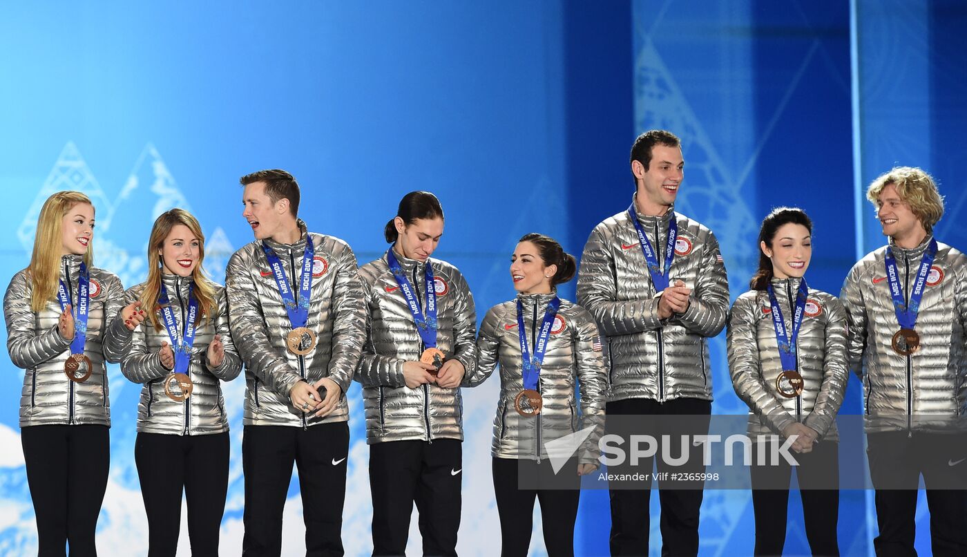 2014 Winter Olympics. Medal ceremony. Day Three