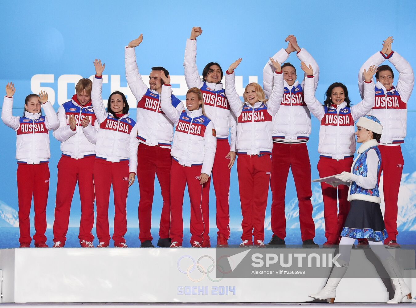 2014 Winter Olympics. Medal ceremony. Day Three