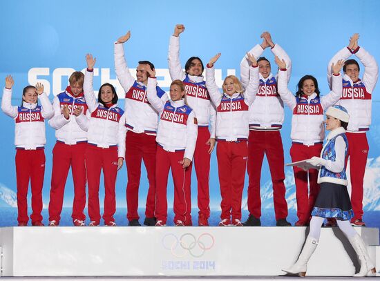 2014 Winter Olympics. Medal ceremony. Day Three