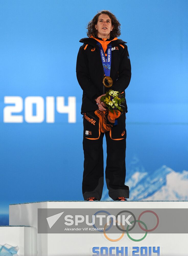 2014 Winter Olympics. Medal ceremony. Day Three