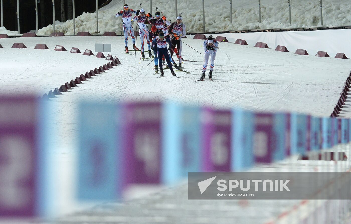 2014 Winter Olympics. Biathlon. Men. Pursuit race