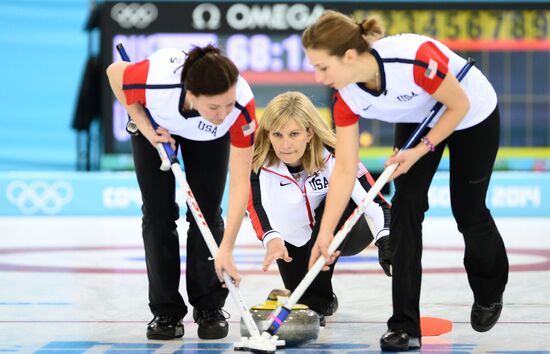 2014 Winter Olympics. Curling. Women. Second Day