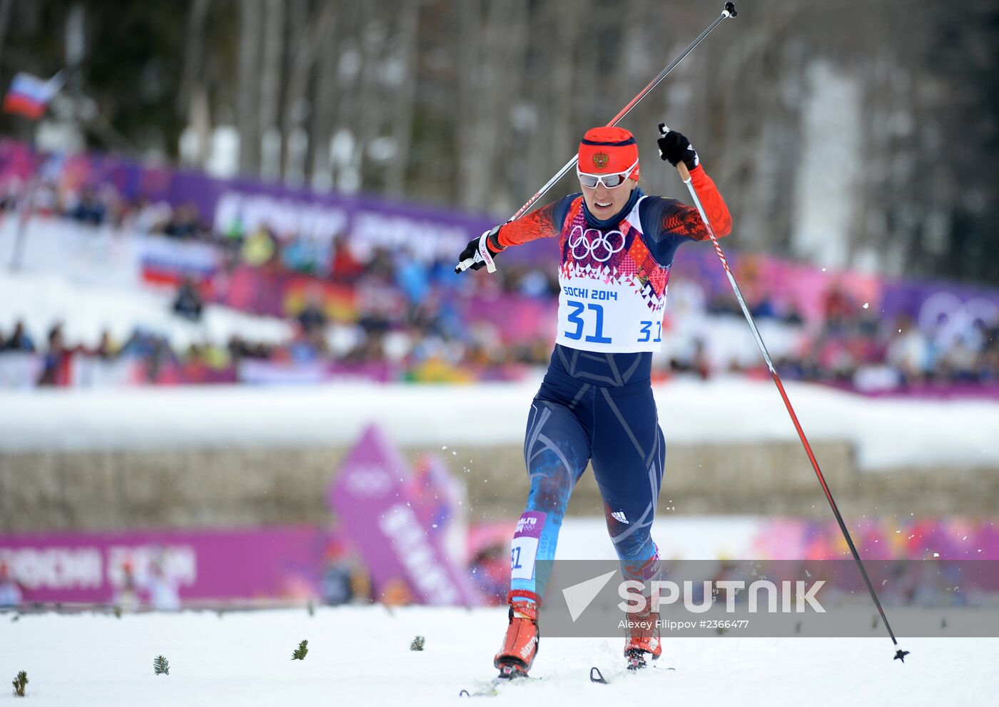 2014 Winter Olympics. Cross-country skiing. Women. Sprint