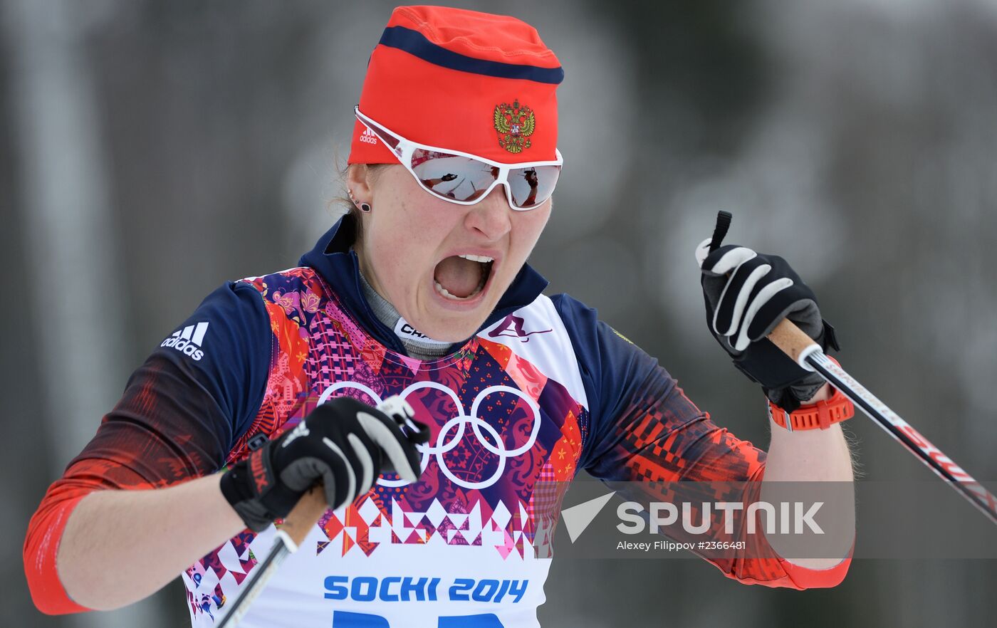 2014 Winter Olympics. Cross-country skiing. Women. Sprint