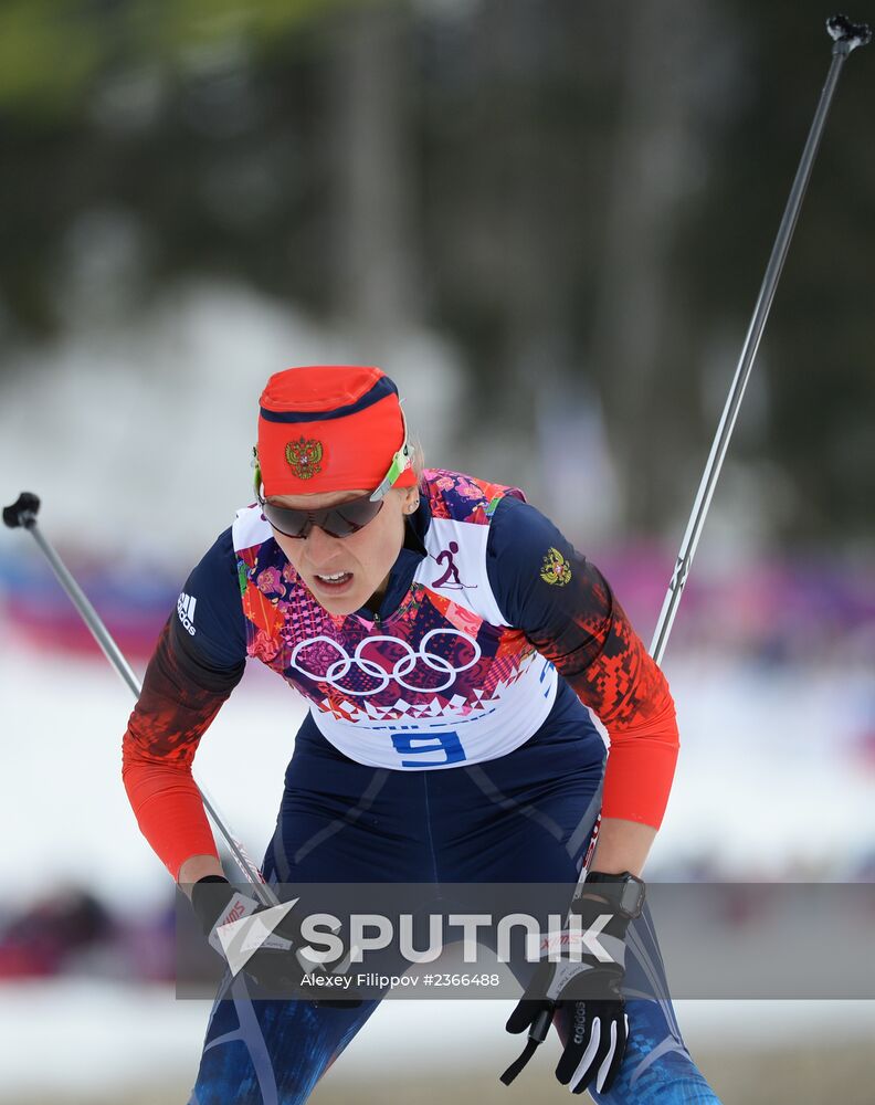 2014 Winter Olympics. Cross-country skiing. Women. Sprint
