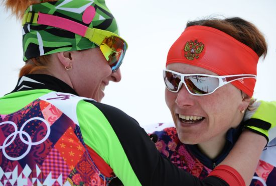 2014 Winter Olympics. Cross-country skiing. Women. Sprint